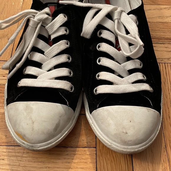 Prada black velvet sneaker, size 39 - Picture 3 of 6